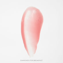 Błyszczyk do ust Hedonista Diamonds For Breakfast Lipgloss – jasny, transparentny różowy odcień, swatch produktu